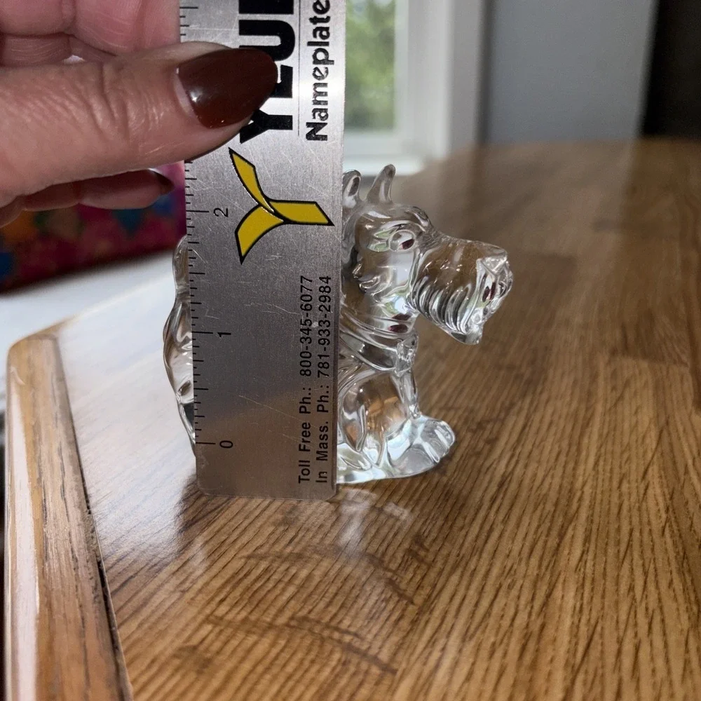 PRINCESS HOUSE ROCKING SCOTTIE DOG Germany Crystal Treasures Clear Paperweight